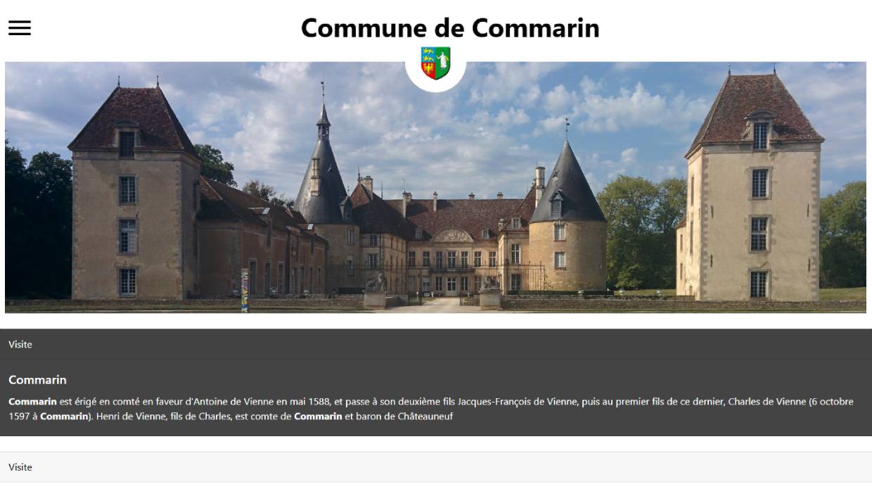 Site de la commune de Commarin